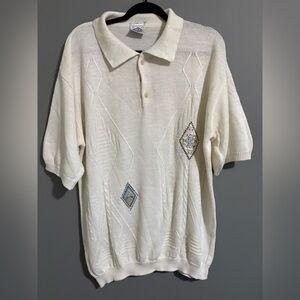 BelJohn size XL Men's Cream Short Sleeve Polo Shirt made in South Africa
